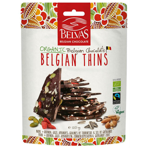 Belgian Thins Dark Goji Quinoa 120g